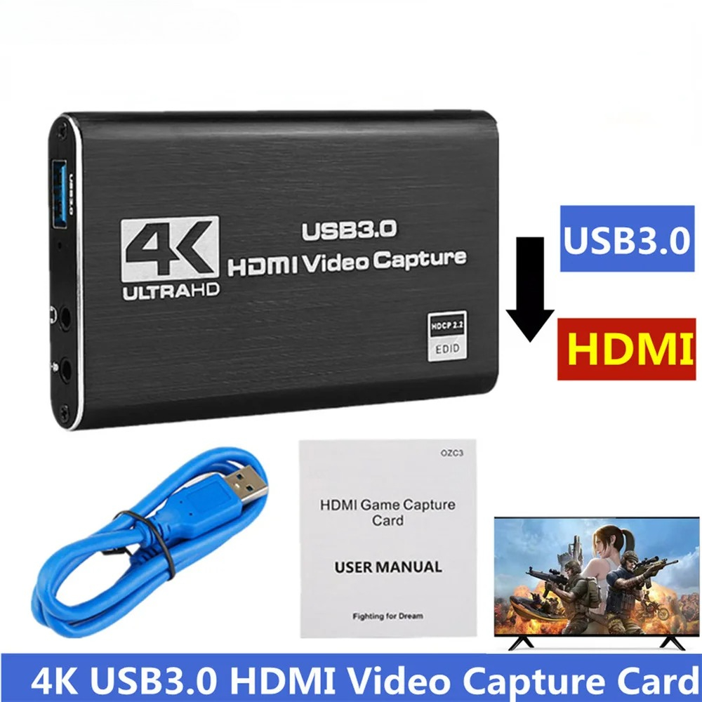 Usb Sound Card - Карта видеозахвата 4K USB 3.0, HDMI-совместимая,