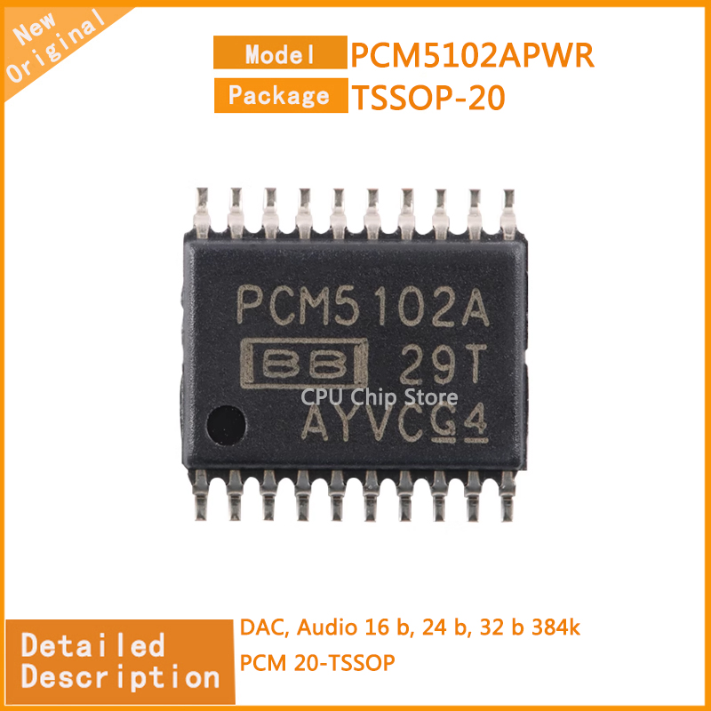 Pcm5102 - 5 шт./лот, новый оригинальный ЦАП PCM5102APWR