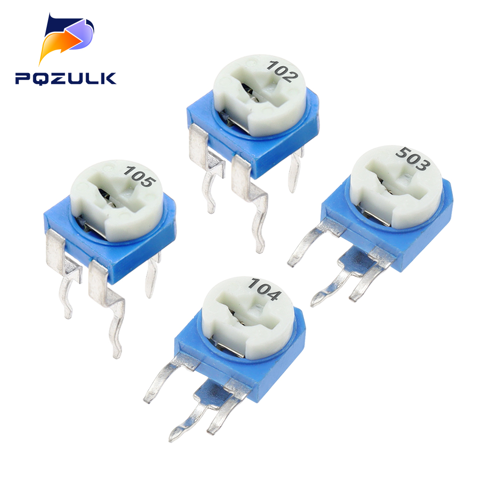 Potentiometer 10K - 10 шт., Подстроечный резистор RM063, 100,