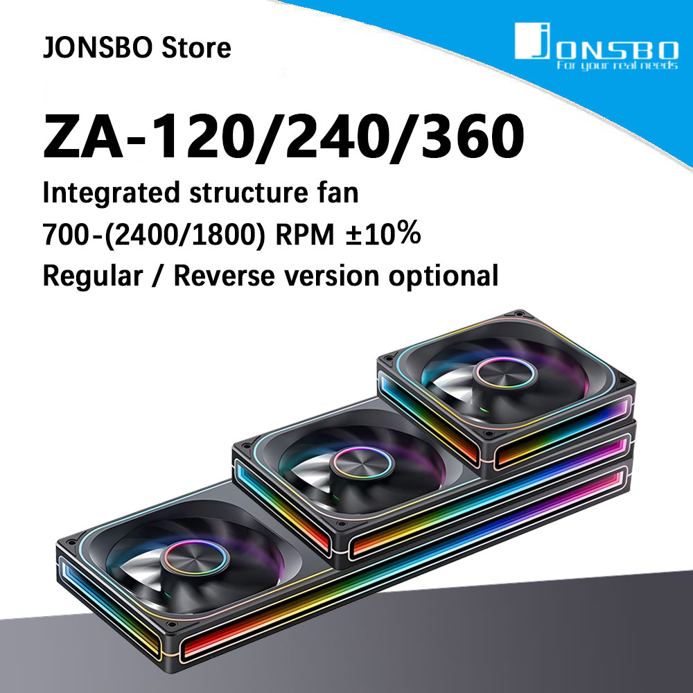 Heatsink Aluminum - JONSBO ZA-120/240/360 ARGB 12/24/36 см вентилятор
