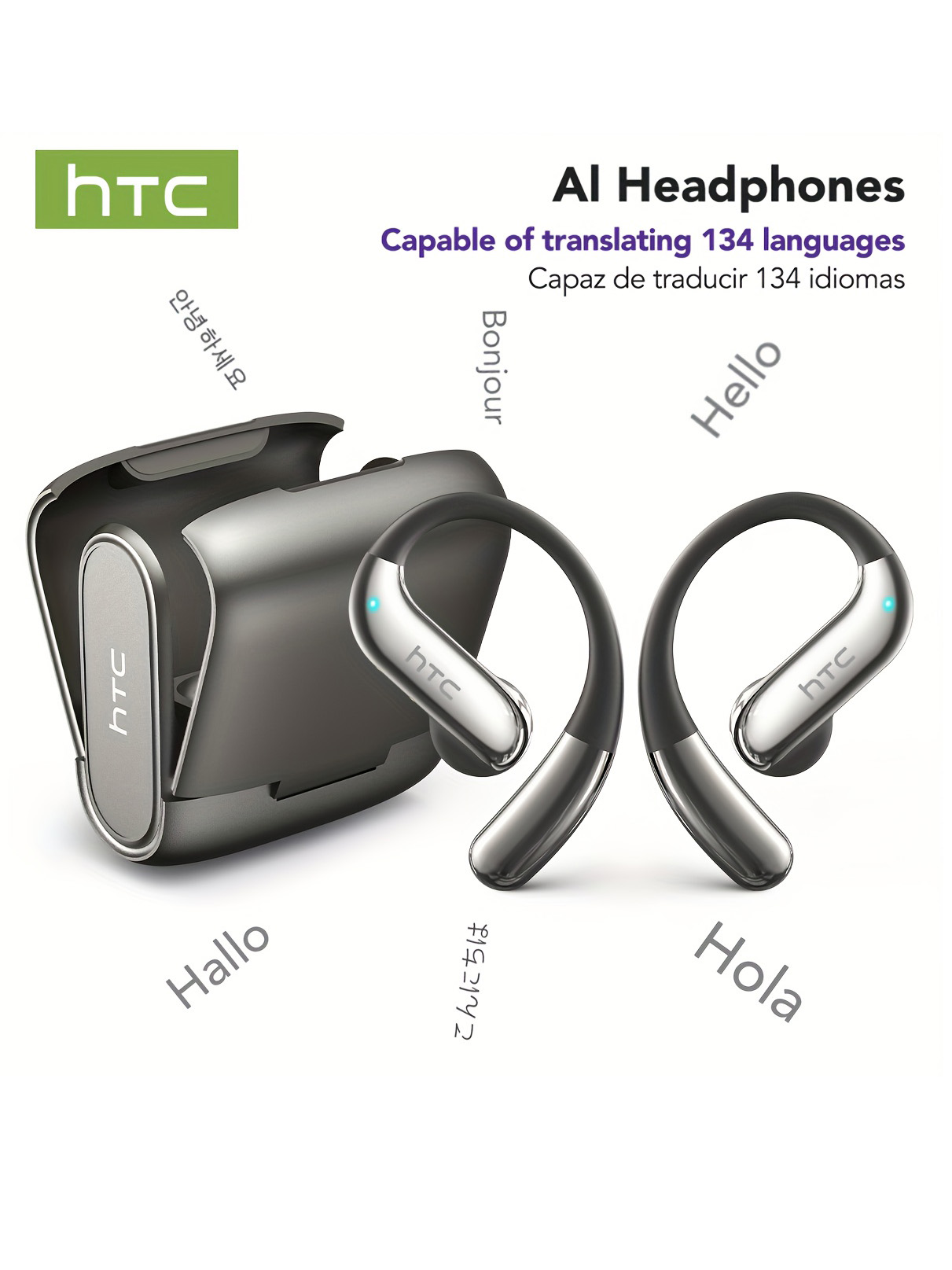 Subwoofer - Bluetooth-наушники с открытыми ушами HTC, 30-часовое