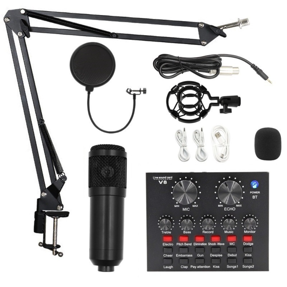 Condenser Microphone Kit - Комплект конденсаторного микрофона BM800 для стриминга,