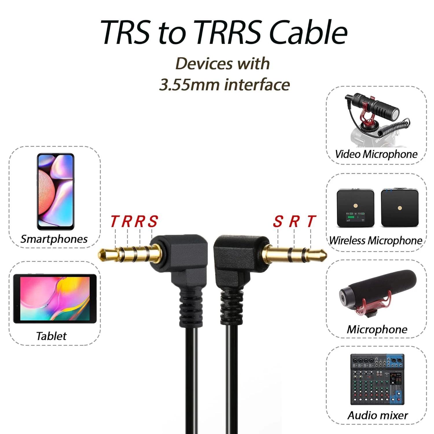 90-градусный 3,5 мм 1/8 микроф – обзор и цена Trs Cable