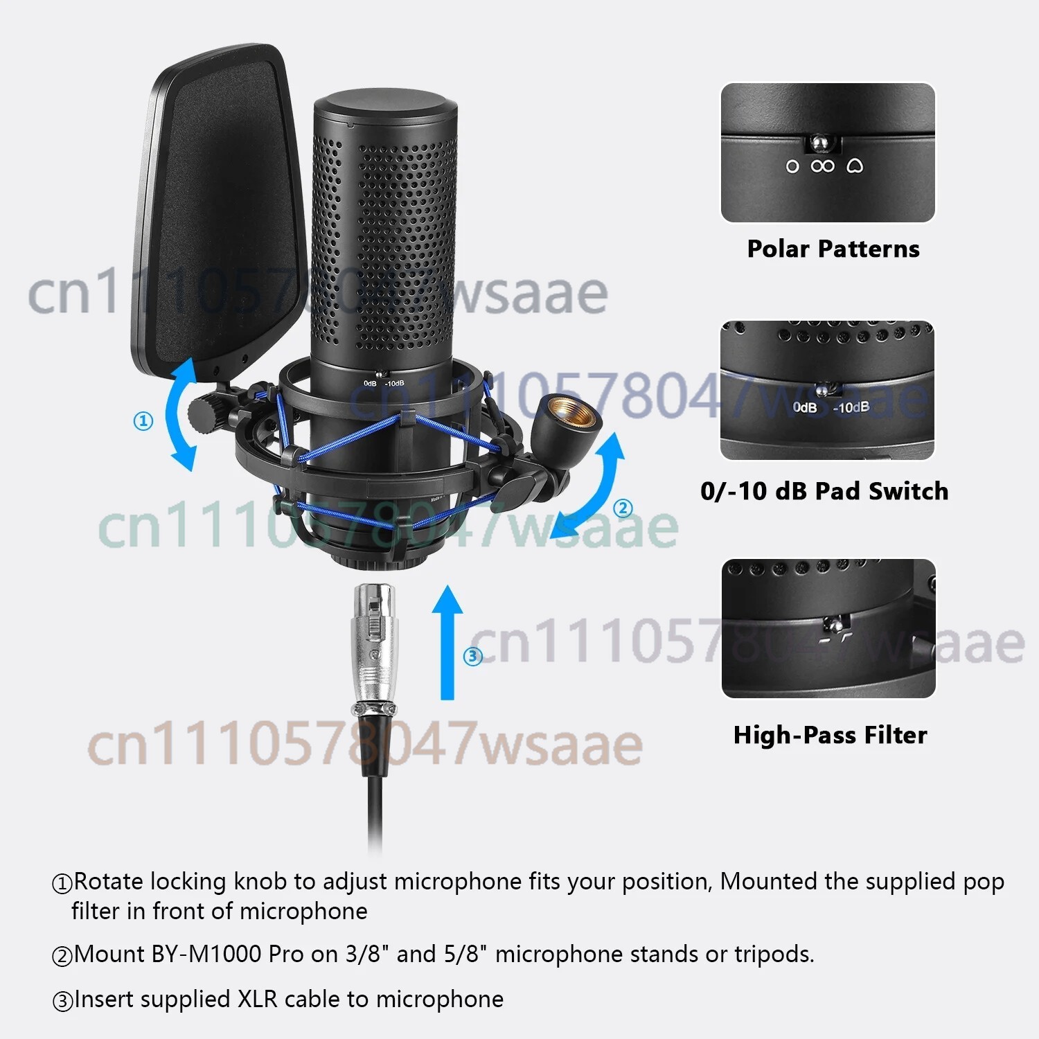 Студийный конденсаторный микро – обзор и цена Condenser Microphone Kit